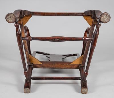 George II Elm Open Arm Chair