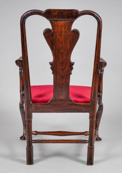 George II Elm Open Arm Chair