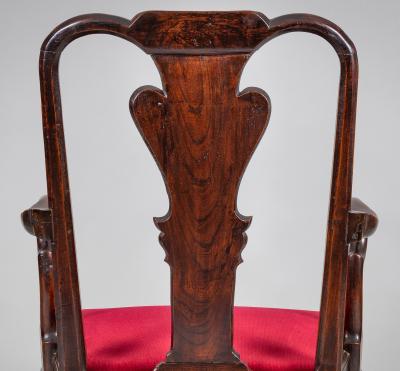 George II Elm Open Arm Chair