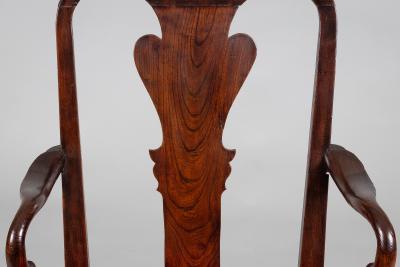 George II Elm Open Arm Chair