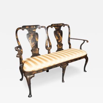 George II Gilt And Polychrome Japanned Settee