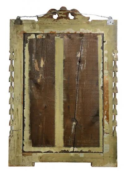 George II Giltwood Burl Elm and Marquetry Mirror