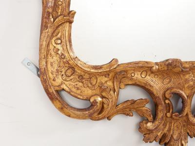 George II Giltwood Mirror with Foliate Carving