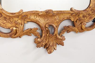 George II Giltwood Mirror with Foliate Carving