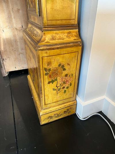 George II Japan Painted Tall Case Clock