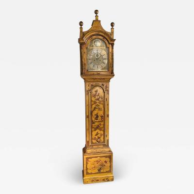 George II Japan Painted Tall Case Clock