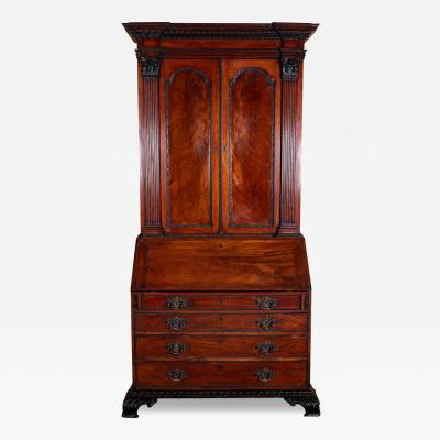 George II Mahogany Architectural Secretary Desk