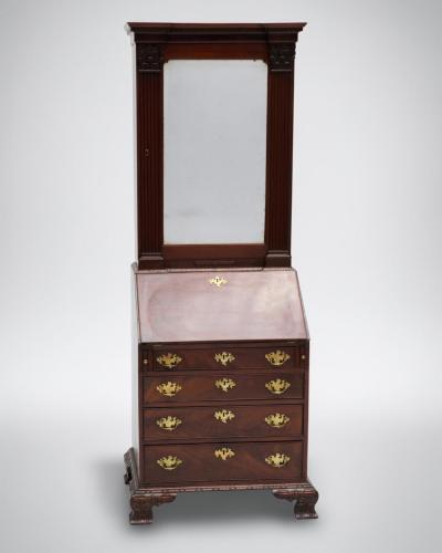 George II Mahogany Bureau Bookcase c 1740