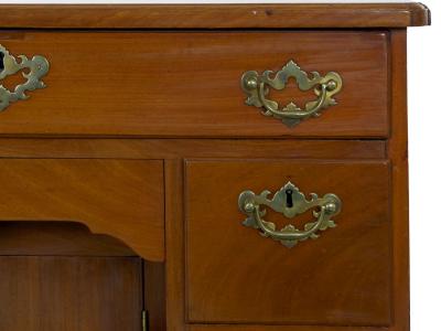 George II Mahogany Kneehole Dressing Table Desk England c 1750