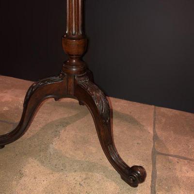 George II Mahogany Scroll Foot Pie Crust Table