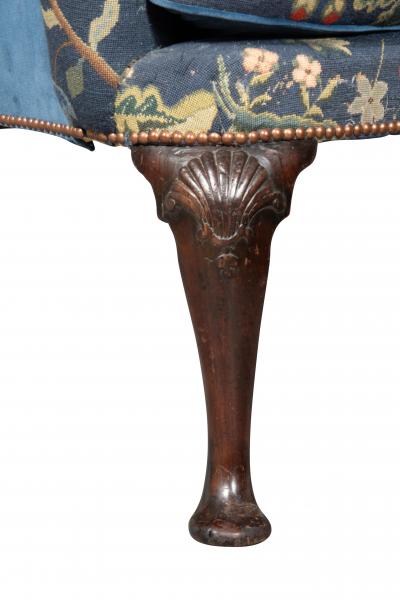 George II Mahogany Wing Chair