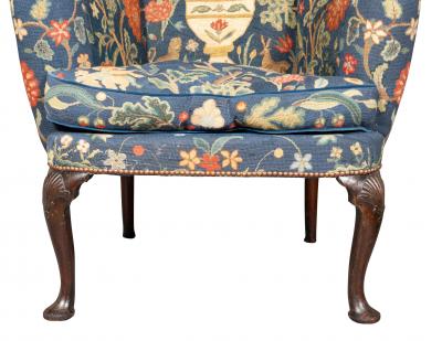George II Mahogany Wing Chair