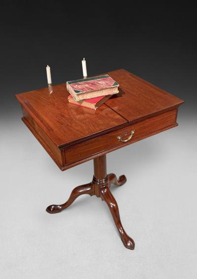 George II Mahogany adjustable double reading table stand