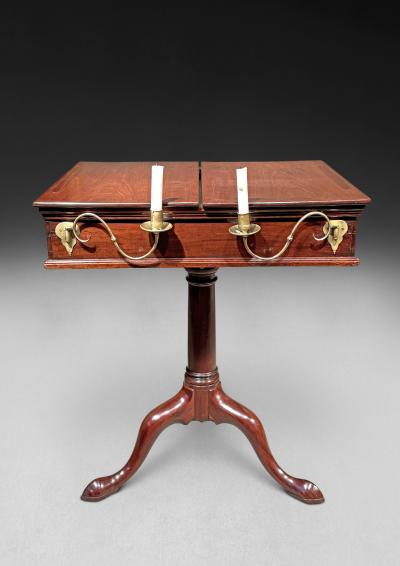 George II Mahogany adjustable double reading table stand