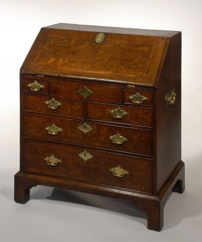 George II Oak Slant Front Desk