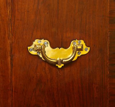 George II Padouk Wood Cabinet on Stand