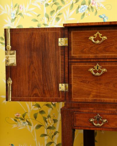 George II Padouk Wood Cabinet on Stand