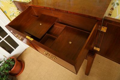 George II Padouk Wood Cabinet on Stand