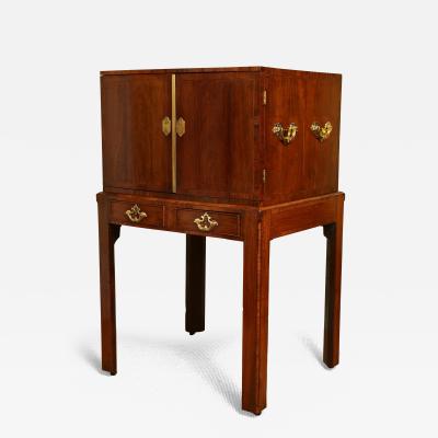 George II Padouk Wood Cabinet on Stand