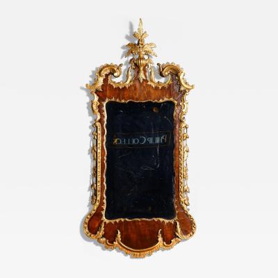 George II Parcel Gilt Mahogany Mirror