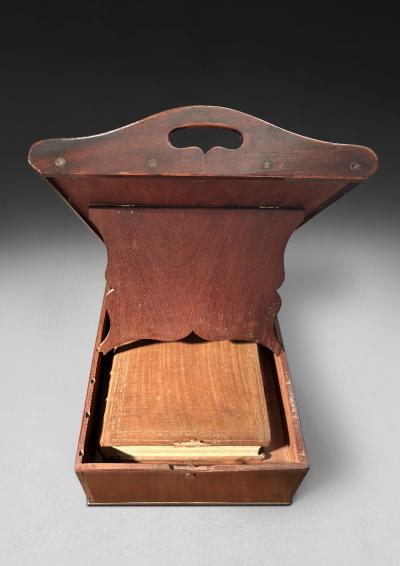 George II Period complete Mahogany and Inlaid Bible Box