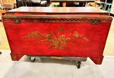 George II Red Japanned Coffer or Chest