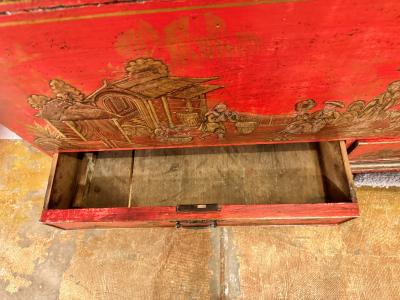 George II Red Japanned Coffer or Chest