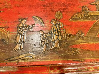 George II Red Japanned Coffer or Chest