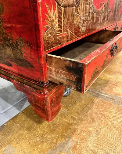 George II Red Japanned Coffer or Chest