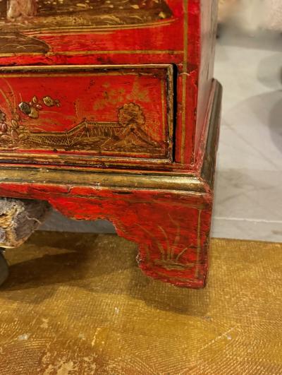 George II Red Japanned Coffer or Chest