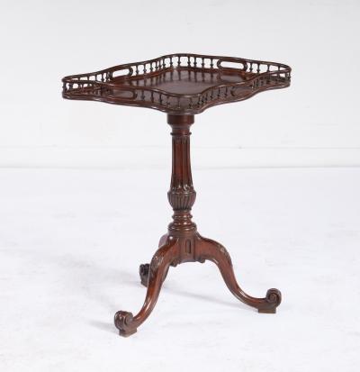 George II Scalloped and Galleried Tea Table