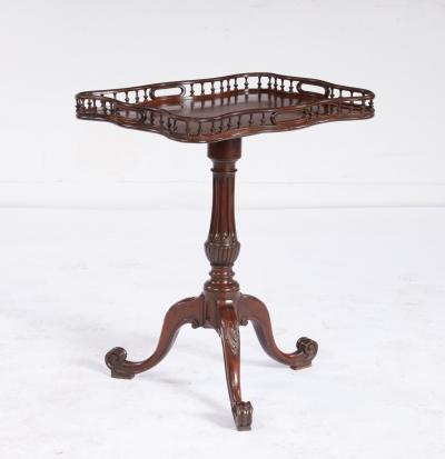 George II Scalloped and Galleried Tea Table