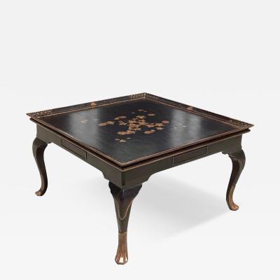 George II Style Burton Ching Black Chinoiserie Coffee Cocktail Table