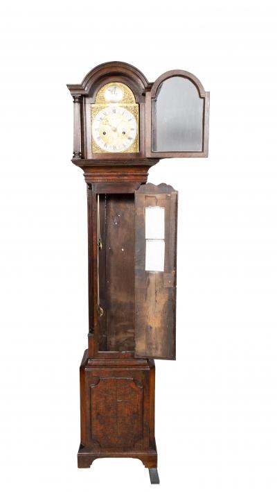 George II Walnut And Oak Grandmother Clock