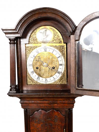 George II Walnut And Oak Grandmother Clock
