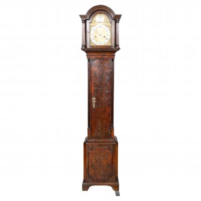 George II Walnut And Oak Grandmother Clock