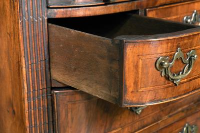 George II Walnut Bachelors Chest