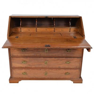 George II Walnut Bureau Secretary