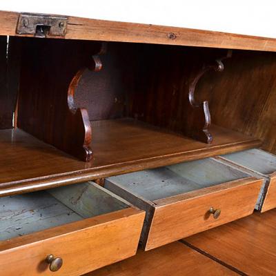 George II Walnut Bureau Secretary