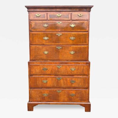George II Walnut Chest On Chest