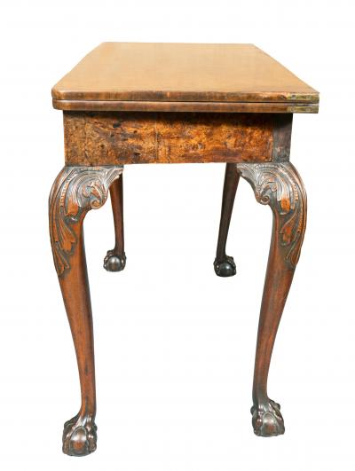George II Walnut Concertina Action Games Table