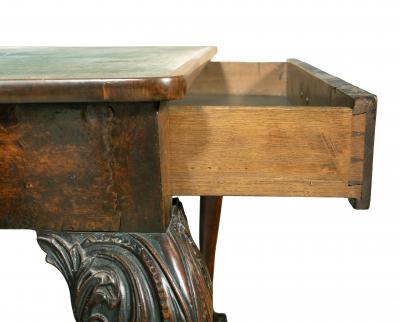 George II Walnut Concertina Action Games Table