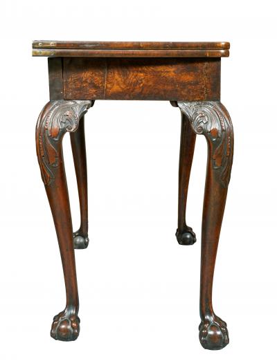 George II Walnut Concertina Action Games Table