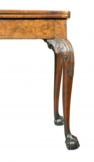 George II Walnut Concertina Action Games Table