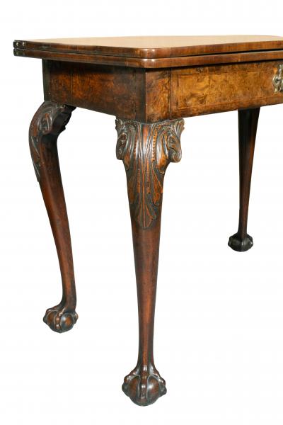 George II Walnut Concertina Action Games Table
