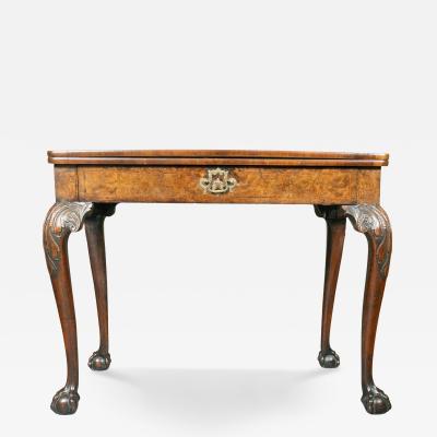 George II Walnut Concertina Action Games Table