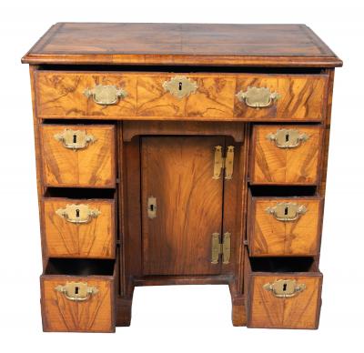 George II Walnut Kneehole Desk