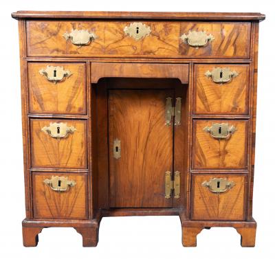 George II Walnut Kneehole Desk