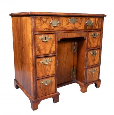 George II Walnut Kneehole Desk