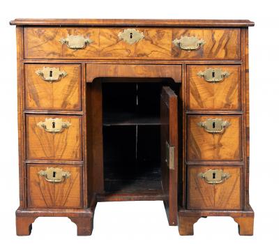 George II Walnut Kneehole Desk